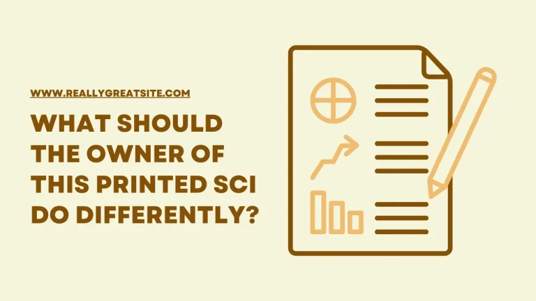 What Should the Owner of This Printed Sci Do Differently?